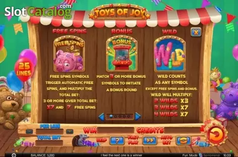 Скрин2. Toys of Joy слот