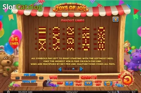 Скрин5. Toys of Joy слот