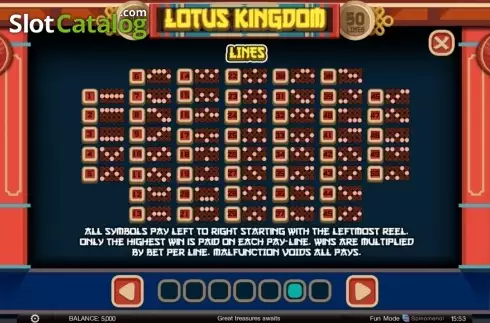 Скрин7. Lotus Kingdom слот