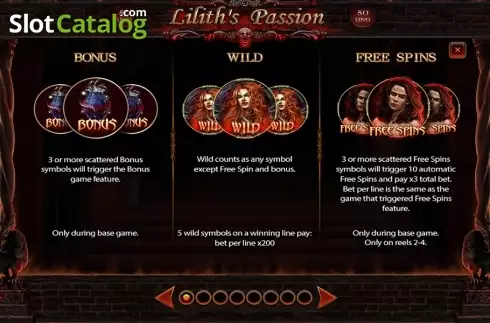 Скрин9. Lilith's Passion слот