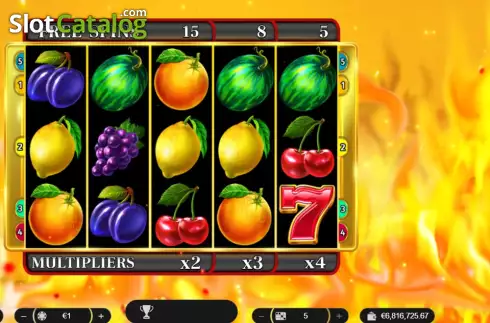 Скрин2. The Burning Five слот