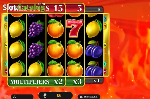 Скрин3. The Burning Five слот