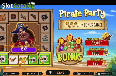 Скрин3. Pirate Party (Spinoro) слот