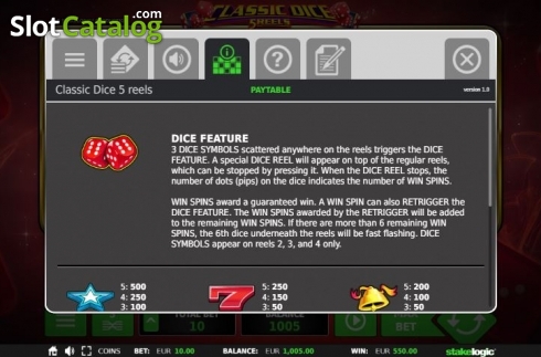 Скрин7. Classic Dice 5 Reels слот