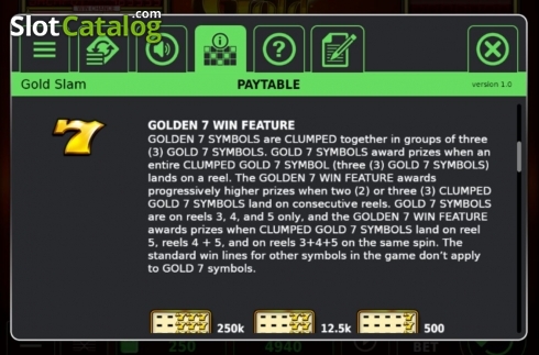 Скрин7. Gold Slam слот