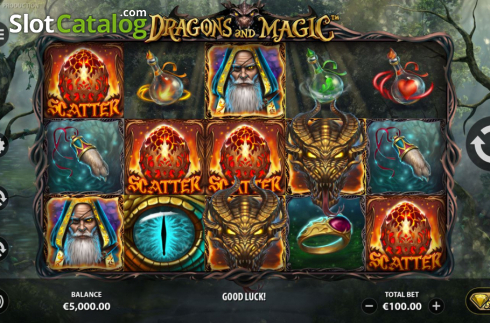Скрин6. Dragons And Magic (Драконы и Магия) слот