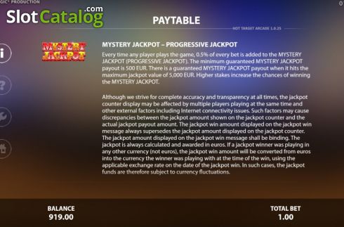 Скрин9. Hot Target Arcade слот