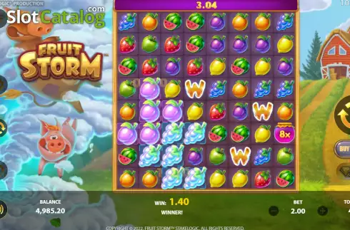 Скрин5. Fruit Storm (StakeLogic) слот