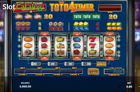 Скрин2. Toto4Timer слот