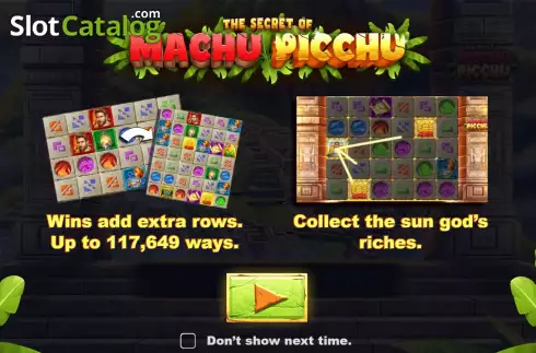 Скрин2. The Secret of Machu Picchu слот