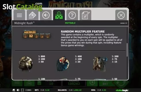 Скрин6. Midnight Rush (StakeLogic) слот