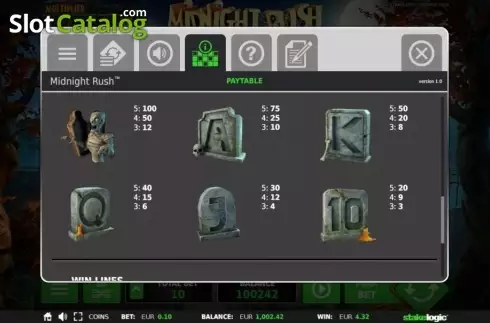 Скрин7. Midnight Rush (StakeLogic) слот
