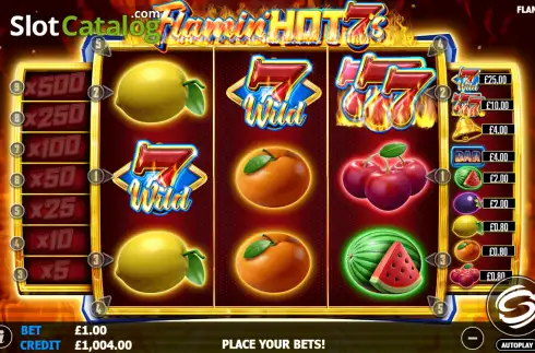 Скрин2. Flamin' Hot 7's слот