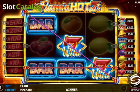 Скрин3. Flamin' Hot 7's слот