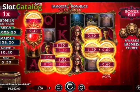 Скрин3. Immortal Romance Vein of Gold слот