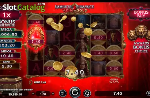 Скрин4. Immortal Romance Vein of Gold слот