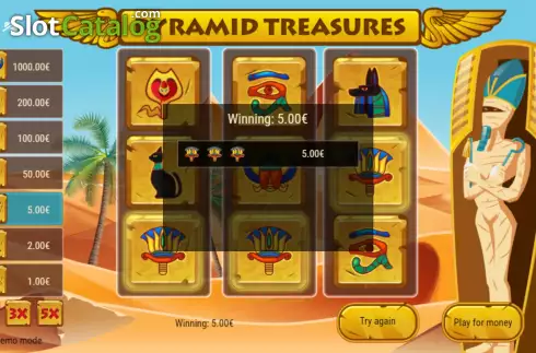 Скрин3. Pyramid Treasures слот