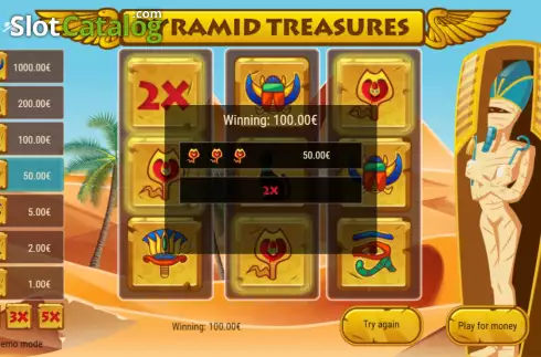 Скрин4. Pyramid Treasures слот