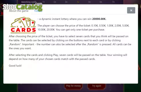 Скрин5. Them Cards слот