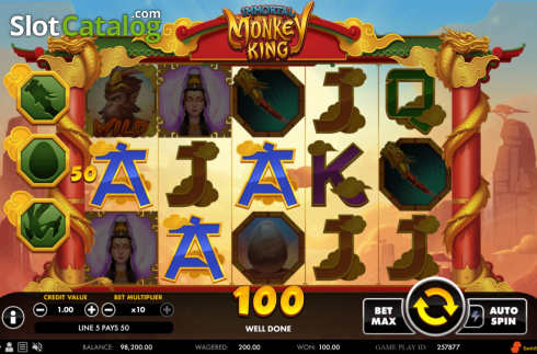 Скрин5. Immortal Monkey King слот