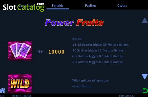 Скрин6. Power Fruits слот