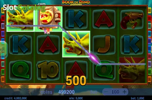 Скрин3. Book of Dino Unlimited слот