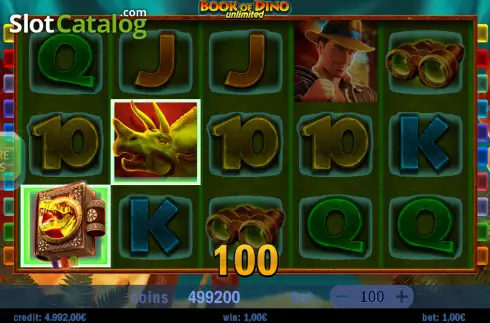 Скрин4. Book of Dino Unlimited слот
