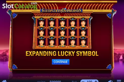 Скрин2. Cleopatra's Diamonds слот