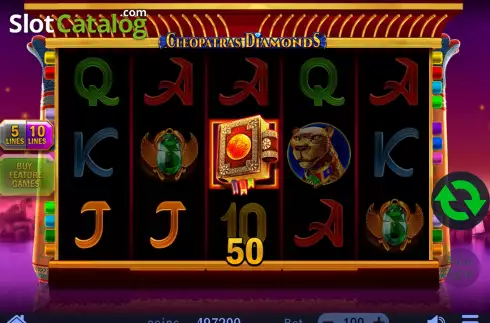 Скрин4. Cleopatra's Diamonds слот