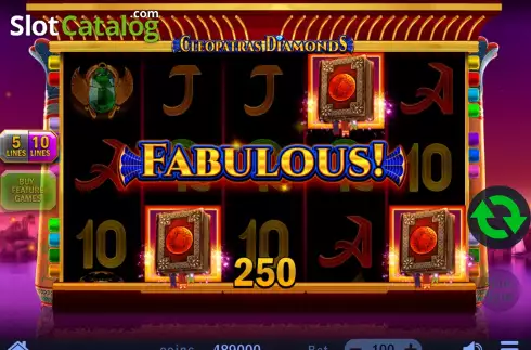 Скрин8. Cleopatra's Diamonds слот