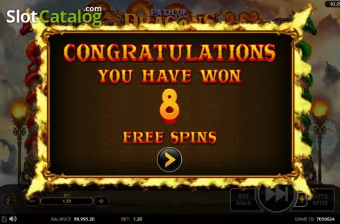 Скрин8. Path of Dragons слот