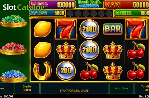 Скрин2. Fresh Fruit deluxe Diamonds слот