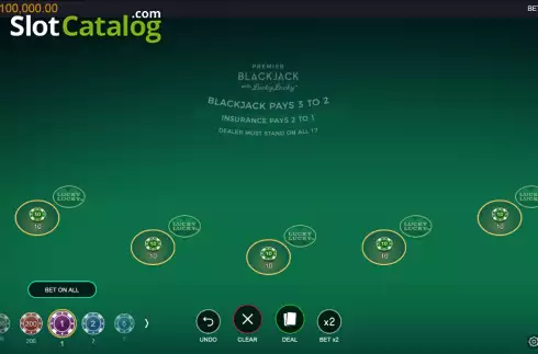 Скрин2. Premier Blackjack with Lucky Lucky слот