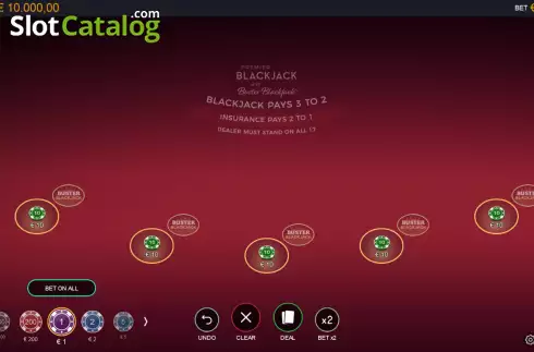 Скрин2. Premier Blackjack with Buster Blackjack слот