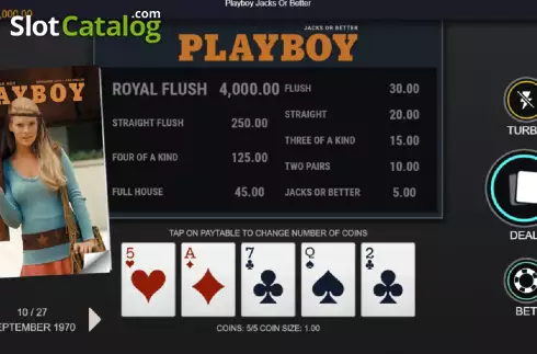 Скрин2. Playboy Jacks Or Better слот