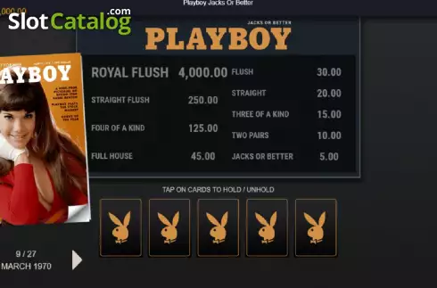 Скрин3. Playboy Jacks Or Better слот