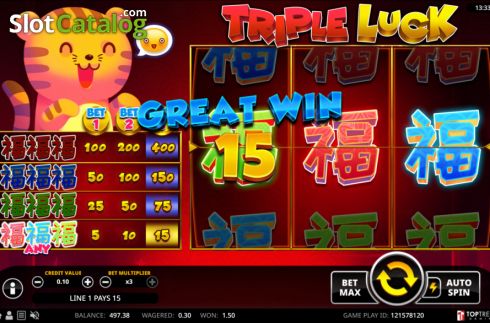 Скрин4. Triple Luck слот