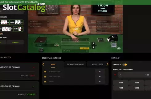 Скрин4. Blackjack (TV Bet) слот