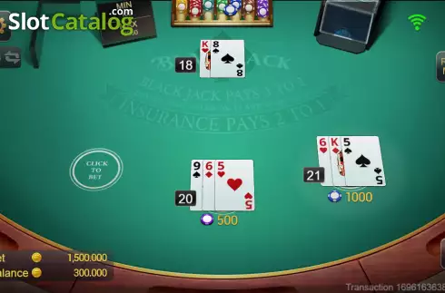 Скрин3. Blackjack (TaDa Gaming) слот