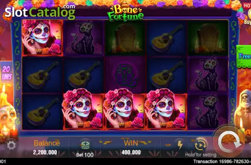 Скрин3. Bone Fortune слот
