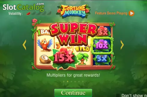 Скрин2. Fortune Monkey (TaDa Gaming) слот