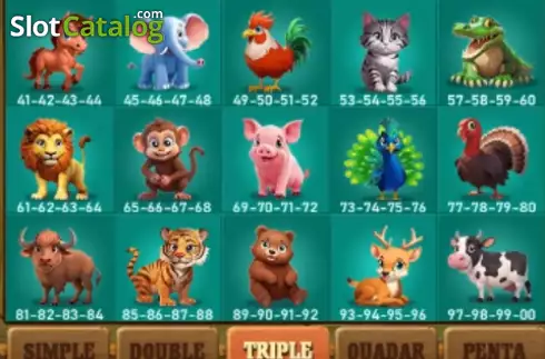 Скрин2. Jogo do Bicho (TaDa Gaming) слот