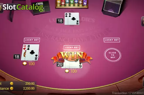 Скрин3. Blackjack Lucky Ladies слот