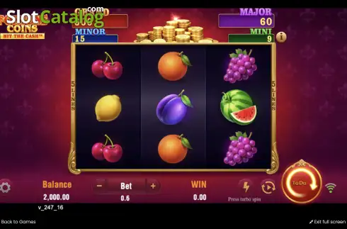 Скрин2. Fortune Coins (TaDa Gaming) слот