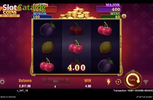Скрин4. Fortune Coins (TaDa Gaming) слот