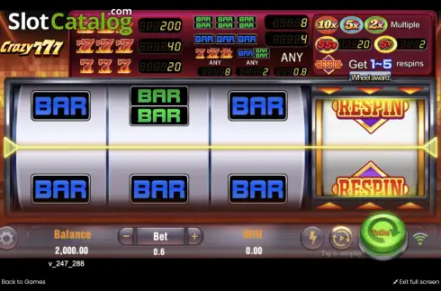 Скрин2. Crazy 777 (TaDa Gaming) слот