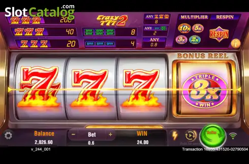 Скрин3. Crazy 777 2 слот