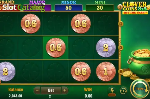 Скрин2. Clover Coins 3x5 слот