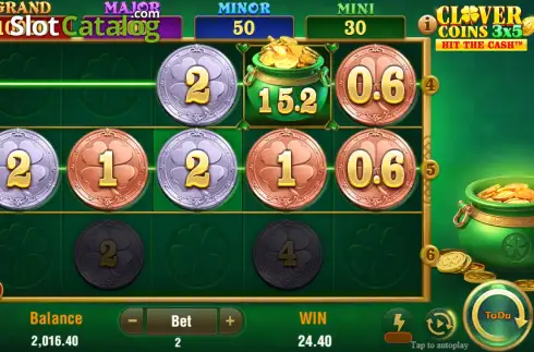Скрин3. Clover Coins 3x5 слот