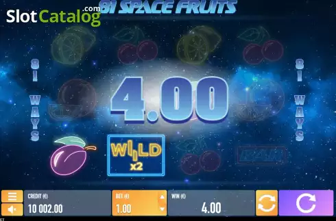 Скрин4. 81 Space Fruits слот